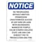 Signmission OSHA Notice Sign, 10" Height, Rigid Plastic, No Trespassing Without Written Sign, Portrait OS-NS-P-710-V-15008 - alternate 1
